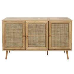 Buffet 3 Portes en Bois Bali 115cm Naturel