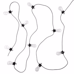 Guirlande Lumineuse Extérieur Ampoule Transparente Multicolore 5m Noir