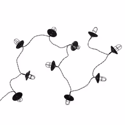 Guirlande Lumineuse 10 LED Lanterne 192cm Noir
