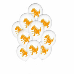Paris Prix Lot de 10 Ballons Baudruche Dinosaure - Transparent