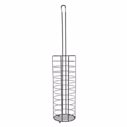Porte Papier WC en Métal Rouleaux 60cm Noir
