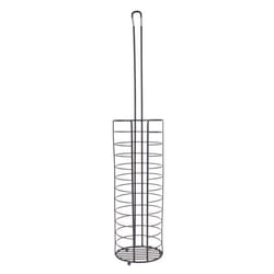 Porte Papier WC en Métal Rouleaux 60cm Noir