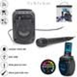 Enceinte Sans Fil Karaoké & Micro 15cm Noir