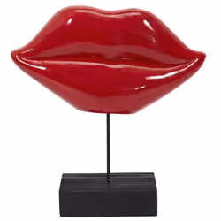 Décoration à Poser Bouche 19cm Rouge & Noir