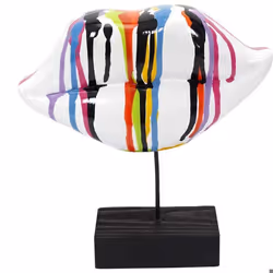 Décoration à Poser - PARIS PRIX - Bouche 20cm - Multicolore - Design Contemporain - Intérieur