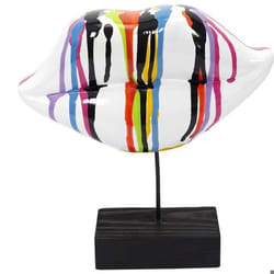 Décoration à Poser - PARIS PRIX - Bouche 20cm - Multicolore - Design Contemporain - Intérieur