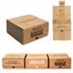 BOÎTE CADEAU CARTON KRAFT PLIABLE 25X25X12CM Beige Ivoire Crème Écru Naturel Taupe