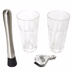 Coffret Mojito 4 Accessoires 370ml Transparent
