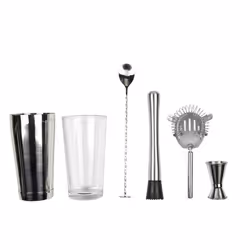 Kit pour Cocktail 5 Accessoires 32cm Argent