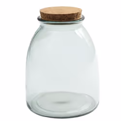 Bocal en Verre & Couvercle Liège 1L Transparent