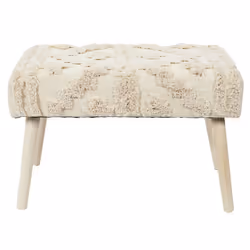 Banc Design en Bois Mirage 60cm Blanc & Beige