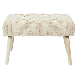 Banc Design en Bois Mirage 60cm Blanc & Beige