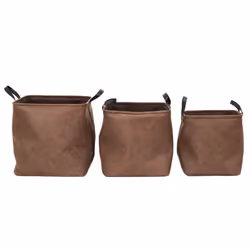 Lot de 3 Paniers de Rangement Avida 36cm Marron