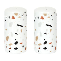 Lot de 2 Moulins Design Sel & Poivre 8cm Blanc