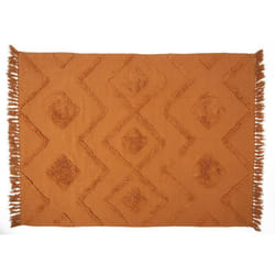 Tapis Déco Tufté Ethnique 120x170cm Terracotta