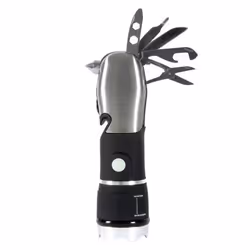 Lampe Torche Multifonction 8 en 1 17cm Noir