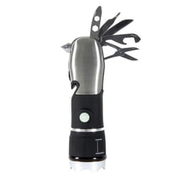 Lampe Torche Multifonction 8 en 1 17cm Noir