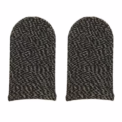 Lot de 2 Gants de Doigt pour Écran Tactile 4cm Noir