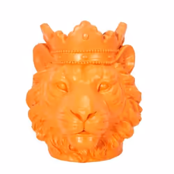Statue & Porte-plante Déco lion 35cm Orange - Paris Prix