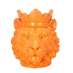Statue & Porte-plante Déco lion 35cm Orange - Paris Prix