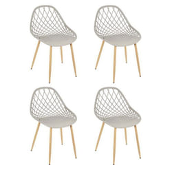 Lot de 4 Chaises Design Malaga 80cm Taupe