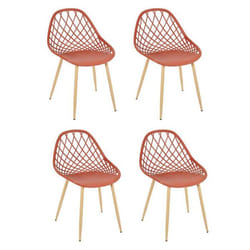 Lot de 4 Chaises Design Malaga 80cm Terracotta