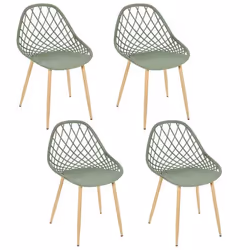 Lot de 4 Chaises Design Malaga 80cm Vert