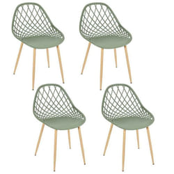 Lot de 4 Chaises Design Malaga 80cm Vert