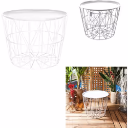 Profitez d'un confortable moment de détente en extérieur grâce à cette table filaire blanche ! Cette jolie table d'extérieur  ...
