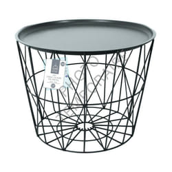 Table basse filaire métal grise 40x52cm