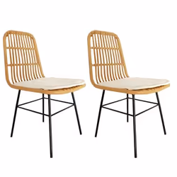 Chaises Design Surabaya Beige - Lot de 2 - Paris Prix - Contemporain - Design