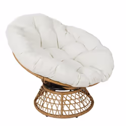 Fauteuil & Coussin Cancun 96cm Marron & Beige