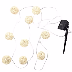 Guirlande Lumineuse Solaire 165cm Beige