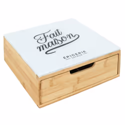 Porte-Capsules avec Tiroir Brooklyn 30cm Blanc