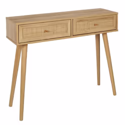 Console 2 Tiroirs en Bois Bali 100cm Naturel