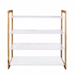 Meuble à Chaussures - PARIS PRIX - City - 4 étagères - Blanc
