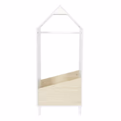 Armoire Penderie Enfant Maya 116cm Blanc & Beige