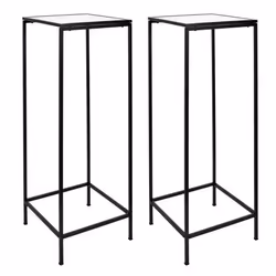Sellettes - PARIS PRIX - Modèle Felicity - Métal - Noir - 90 cm - Design Contemporain