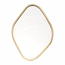 Miroir Mural Déco Contour Losange 34cm Or