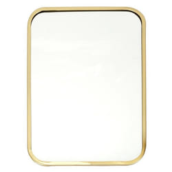 Miroir Mural Déco Contour Carré 34cm Or