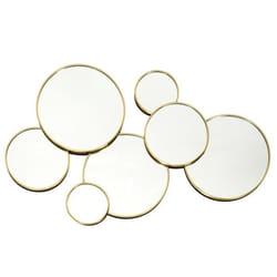 Lot de 6 Miroirs Muraux Rond 57cm Or