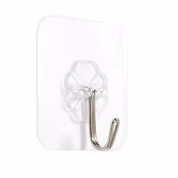 Lot de 10 Crochets Adhésifs Support 6cm Transparent