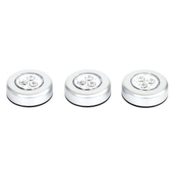 Lot de 3 Lampes à Led Push 7cm Blanc