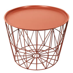 Table dAppoint Design Filaire 52cm Terracotta