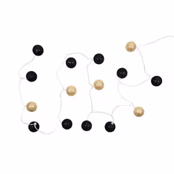 Guirlande Lumineuse Led Boule 360cm Noir & Or