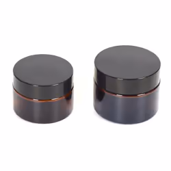 Lot de 2 Pots de Conservation Verre 50ml Noir