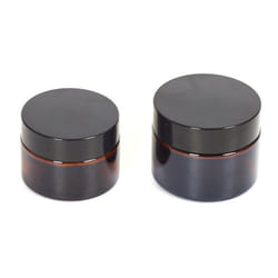 Lot de 2 Pots de Conservation Verre 50ml Noir