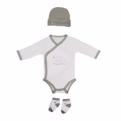 Coffret Naissance Bébé Vêtement 0-3 Mois Taupe