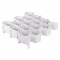 Lot de 6 Séparateurs de Tiroir Modulable 36cm Blanc