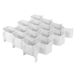 Lot de 6 Séparateurs de Tiroir Modulable 36cm Blanc